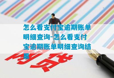 怎么看支付宝逾期账单明细查询-怎么看支付宝逾期账单明细查询结果