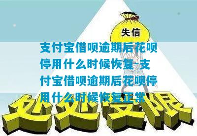 支付宝借呗逾期后花呗停用什么时候恢复-支付宝借呗逾期后花呗停用什么时候恢复正常