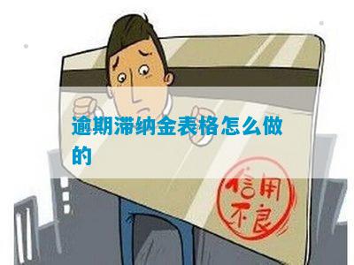 逾期滞纳金表格怎么做的